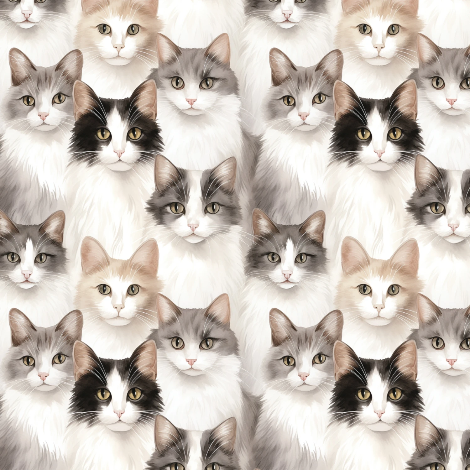 Paw  and Whisker 21250601 01 Multi Shorthaired Cats Camelot Fabrics