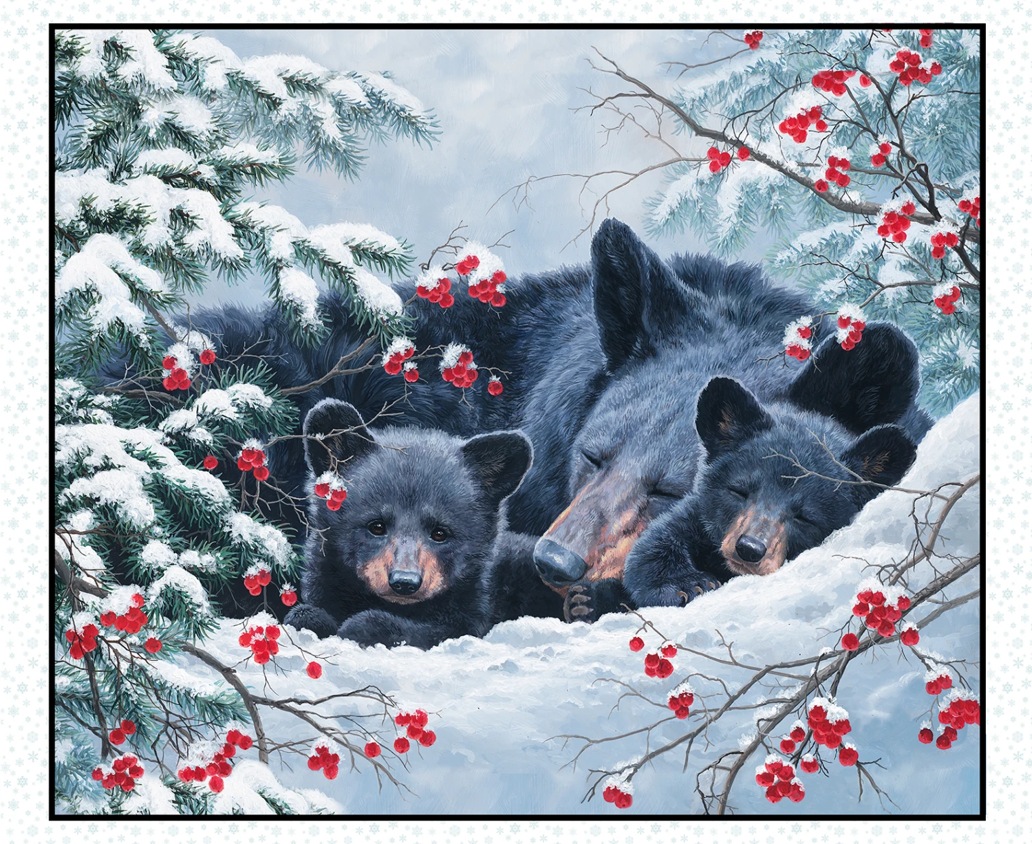 Snow Cozy 9618 Snow Panel Elizabeth Studio