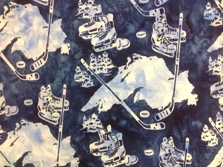 Hockey Navy MN Hoffman Batik