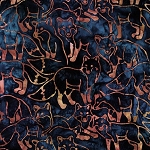 Wildlife Sanctuary 5 Batik 17780 9 Navy Fox, Kaufman