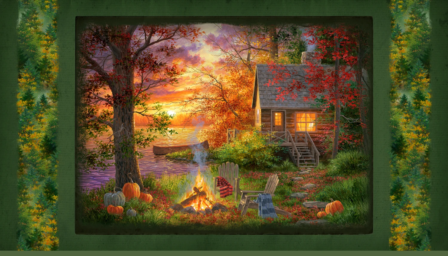 Fireside Serenity Sunset 6248 PA Sunset Panel P and B Textiles