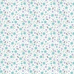 Doodle Baby Flannel 13228F 81 Turq White Dream Flower Benartex