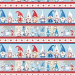 Caring Gnomes 14110 99 Border Stripe Benartex