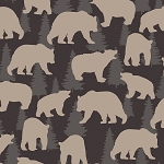Great Outdoors Flannel F14666 13 Wild Bears Charcoal Benartex
