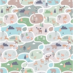 Cozy Forest Flannel 14711F 99 Multi Scenic Benartex