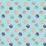 Cozy Forest Flannel 14713F 54 Sky Owls Benartex