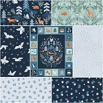 Twilight Creatures Indigo Collection 7 x 1 Yard Bundle Riley Blake