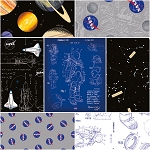 Outer Space by NASA Black Collection 7 x 1 Yard Bundle Riley Blake