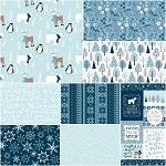 Winter Magic Aqua 8 x 1 Yard Bundle Riley Blake