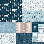 Winter Magic Navy 8 x 1 Yard Bundle Riley Blake