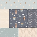 Cozy Bebe Blue 6 x 1 Yard Bundle Riley Blake