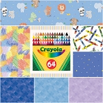 Box of Crayons Sky 8 x 1 Yard Bundle Riley Blake