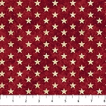 Stars and Stripes 13 27887 24 Red Cream Stars Northcott
