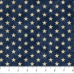 Stars and Stripes 13 27887 49 Navy Cream Stars Northcott