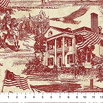 America 250 28372 24 Red Tonal Toile Capital Northcott
