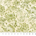 Stonehenge Organics 29309 72 Cream Green Queen Annes Lace Northcott