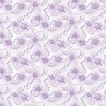 Twilight Garden Flannel 3195F 55 Lacy Flowers Lilac Henry Glass