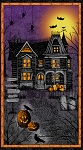 Moonlite Manor 34007 986 Haunted  House Panel Wilmington Prints