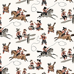 Cozy Flannel 53421F 7 Rodeo Babes Ivory Windham