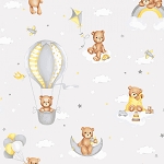 Sweet Dreams Flannel 53871F 1 Grey Cloud Bears Windham