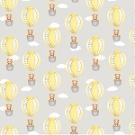 Sweet Dreams Flannel 53872F 2 Grey Balloon Bears Windham