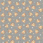 Sweet Dreams Flannel 53873F 3 Grey Bear Heads Windham