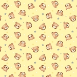 Sweet Dreams Flannel 53873F 4 Yellow Bear Heads Windham