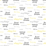 Sweet Dreams Flannel 53875F 5 White Words Windham