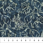 Scenic Settings Batik 83233 649 Bear and Cubs Banyan Batik Northcott