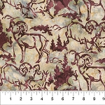Scenic Settings Batik 83234 442 Bighorn Sheep Banyan Batik Northcott