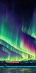 Black Multi Aurora Borealis Northern Lights 8458 98 108 WIDE Backing  Studio E