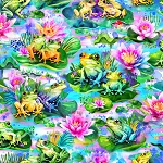 Oasis Minky 60 Wide Allover Hip Hop Frogs 847661