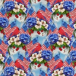Americana Allover Flags AL38001C1 Digital Print David Textiles