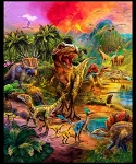 Wild Dinosaurs Digital Panel 82 x 104 Inches Robert Kaufman