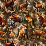 Wilderness Song BQ4180 33 Amber Foxes Blank Quilting