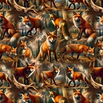 Wilderness Song BQ4180MK 33 Amber Foxes MINKY Blank Quilting