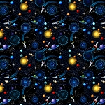 Tossed Solar System CD1692 Black Timeless Treasures