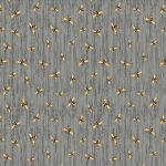Honey Bee Farm CD2391 Slate Flying Bees on Word Textures Timeless Treasures