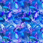 Fantasy Dragons CD3072 Blue Timeless Treasures