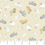 The Nativity DP28993 11 Cream Animal Toss Northcott