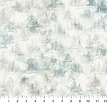 Altitude DP29157 10 Blue White Mini Trees Northcott