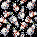Bright Snowmans Allover Digital DX47924C1 David Textiles