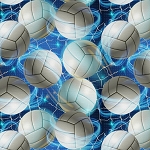 Volleyball Sparkle DX30911C1 Digital Print David Textiles