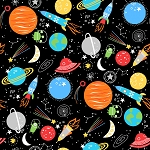 Playtime Flannel Prints F10450 J Black Space Maywood Studio