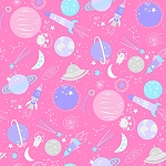 Playtime Flannel Prints F10450 P Pink Space Maywood Studio
