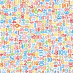 Playtime Flannel Prints F10454 BZ Blue Multi Numbers Maywood Studio