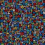 Playtime Flannel Prints F10454 JZ Black Multi Numbers Maywood Studio