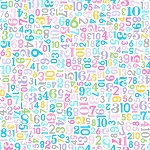 Playtime Flannel Prints F10454 PZ Pink Multi Numbers Maywood Studio