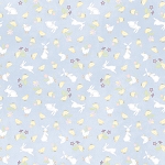 Little Chicks Flannel F10563 B Blue Bunnies Chicks Maywood Studio