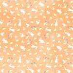 Little Chicks Flannel F10563 O Orange Bunnies Chicks Maywood Studio